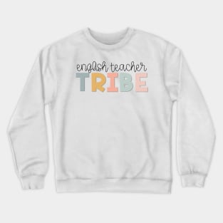 English Teacher Tribe Muted Pastels Crewneck Sweatshirt